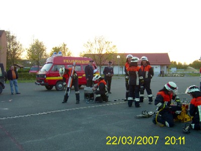 Beim Aufbau der Prüfung.